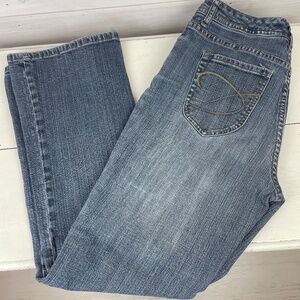 Chicos Platinum Blue Denim Jeans Size 00 Short
